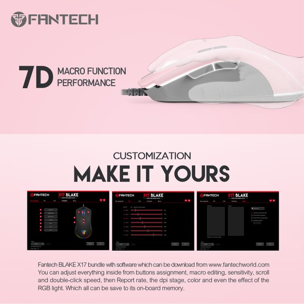 c3f4f767 Fantech Blake X17 Sakura Edition Gaming mouse