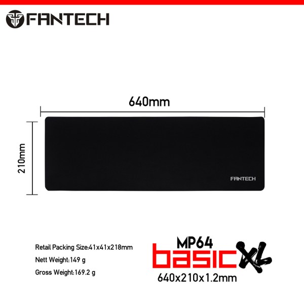 Fantech Mp64 Office Mouse Pad Black 640mm*210mm Speedy Edition