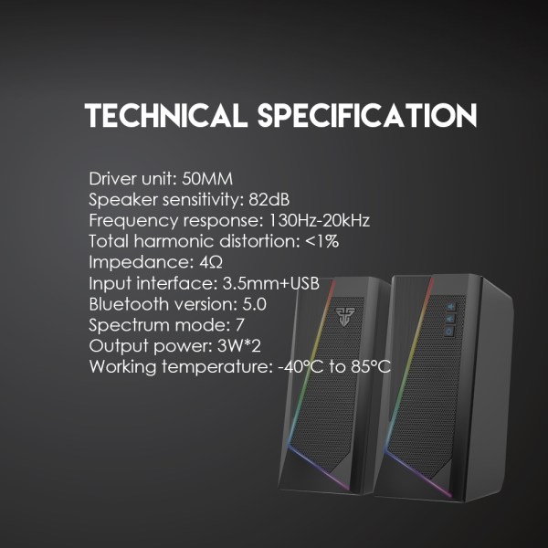 dd893ec7 Fantech Rumble Gs204 Gaming (2 In 1 Bluetooth Plus Wired) Speaker