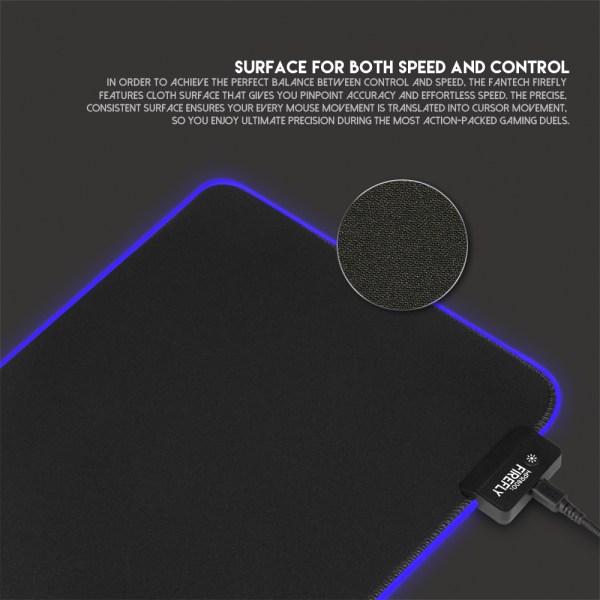 de9fb2e0 Fantech Mpr800 Mouse Pad 7colors Rgb Non-slip Rubber Bottom Clothing