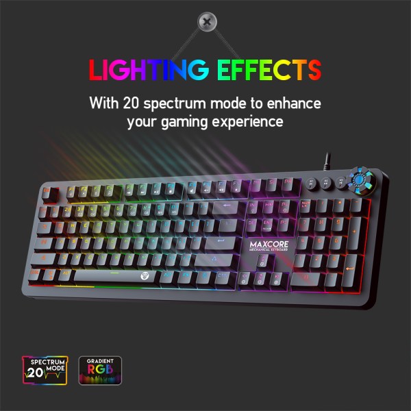 Fantech Gaming Mk852 Max Core Mechanical Keyboard Black