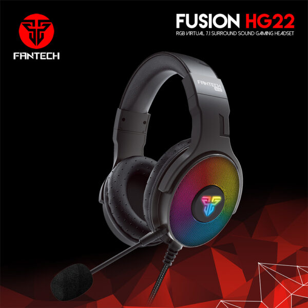 Fantech Rgb Earphone Game Hg22 Fusion With Microphone Usb 7.1
