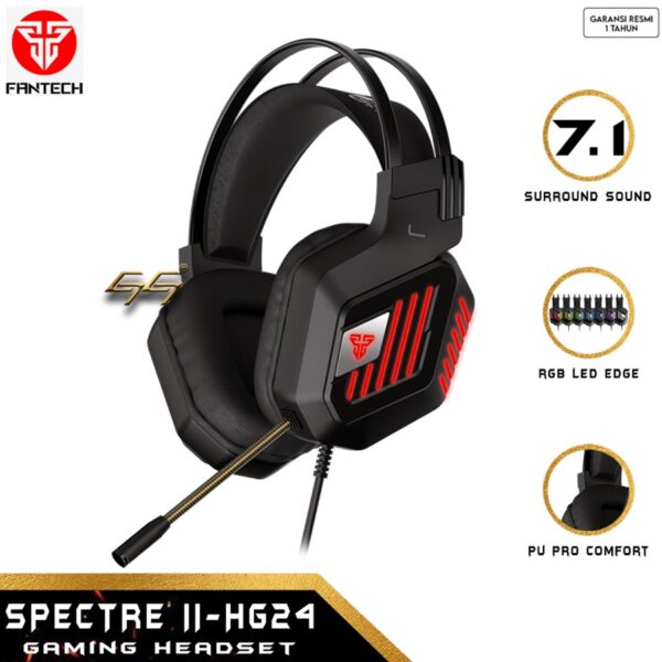 Fantech Spectre -ii Hg24 7.1 Surround Sound Gaming Usb Headset Headpho