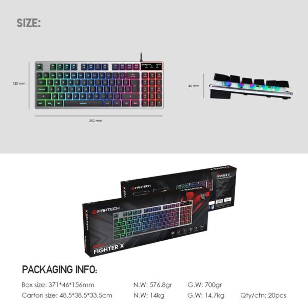 Fantech Fighter K613x Aluminum Backlit Gaming Keyboard