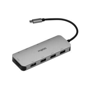 rapoo-XD-200 Rapoo Xd200 Type C Multi Function Adapter 10-in-1 Grey