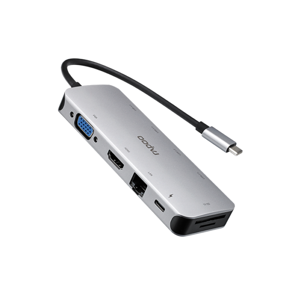 Rapoo Xd200c Usb-c Multi Function Adapter (10in1)