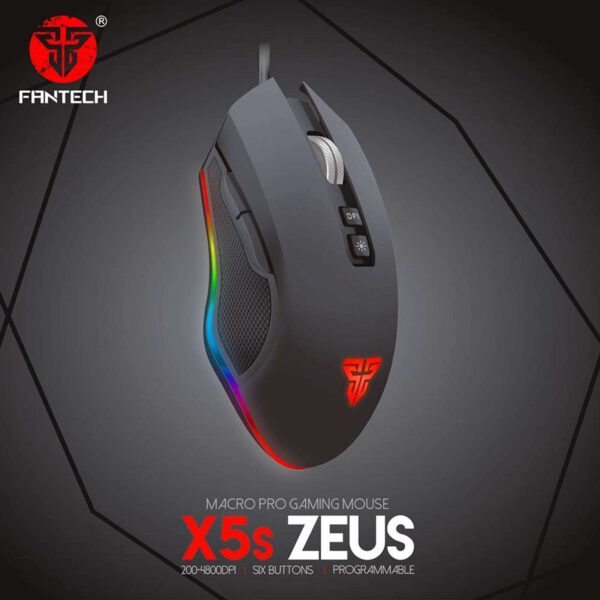 Fantech X5s Zeus Computer Wired Mouse 4800 Dpi Usb Optical Pc Gaming M