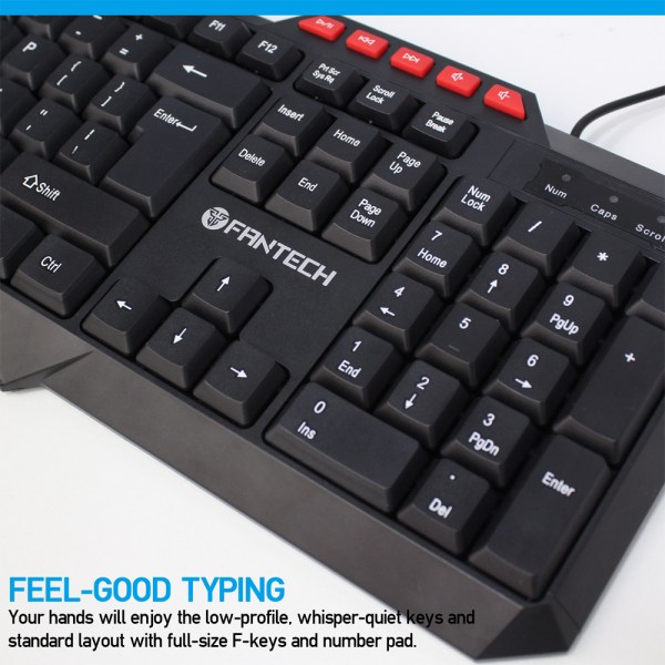 Fantech K210 Multimedia Office Keyboard- 1yr.warranty