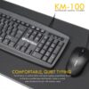 Fantech Km-100 Keyboard Mouse Combo-1 Yr.warranty