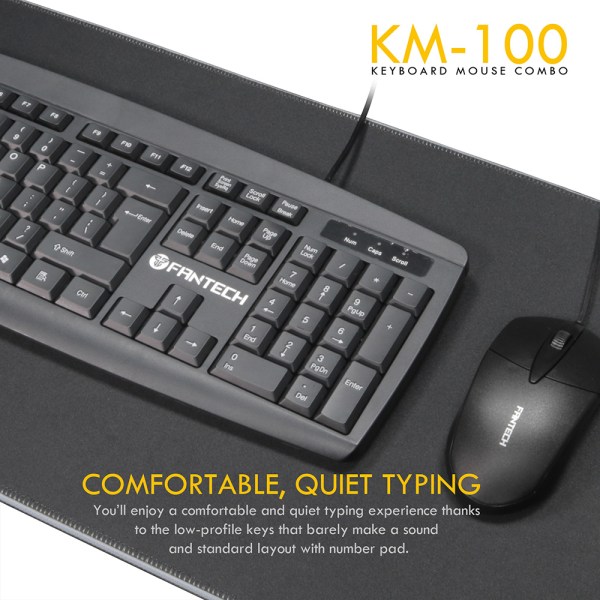 Fantech Km-100 Keyboard Mouse Combo-1 Yr.warranty