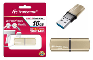 1transcend-jf820-16gb Transcend Pen Drive Jf820 8 Gb - Gold Finish Metal - Usb 3.0
