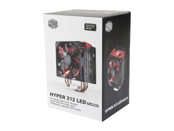 Coolermaster Hyper 212 Led Turbo Dual Fan Red Cover 1 Year Warranty