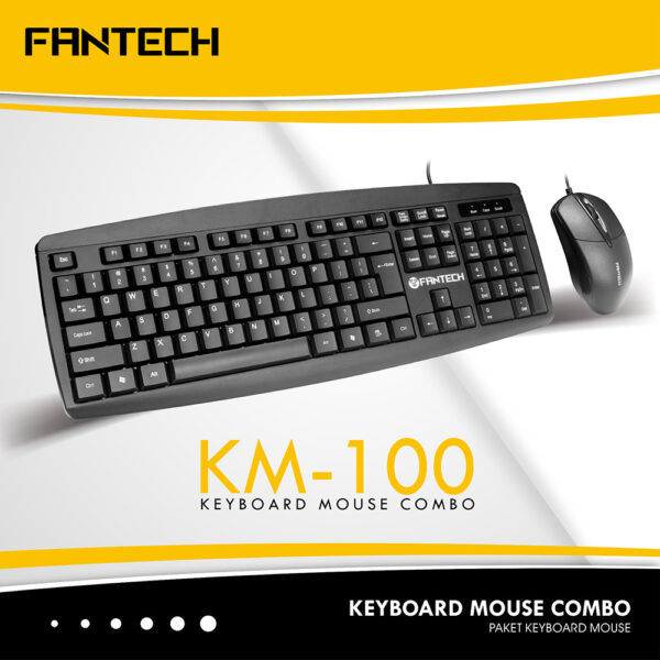 Fantech Km-100 Keyboard Mouse Combo-1 Yr.warranty