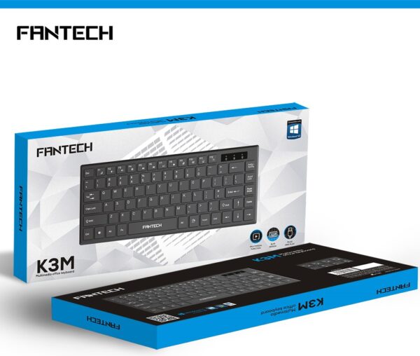 Fantech K3m Ultra Slim Wired Office Keyboard With 87 Keys For Notebook
