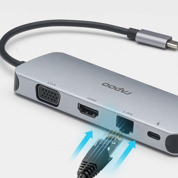 518-y94IKqL._SL1000_ Rapoo Xd200c Usb-c Multi Function Adapter (10in1)