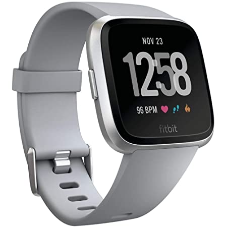 Fitbit Versa Smart Watch ( Black-aluminium /grey Silver) - 1 Yr. Wrnty