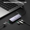 Ugreen Type C To Usb 3.0x3,hdmix1, Vgax1,gigabit Rj 45x1, 1xsd -1yr