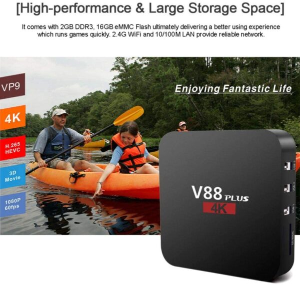 Android Tv Box Ultra 4k 2gb Ram 8gb Rom, Rochip Cpu 3229 Quad Core, V3