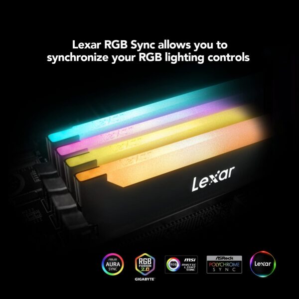 Lexar Hades 16gb Kit (8gbx2) Rgb Led Gaming Ddr4 3600 Mhz Dram Memory