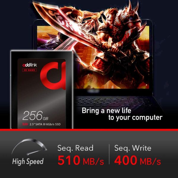 Addlink 256 Gb Ssd Sata With 2 Years Warranty