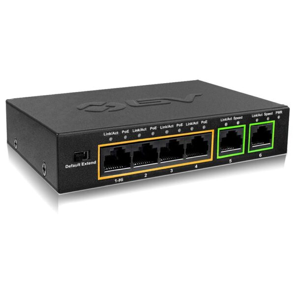 4+2 Poe Switch With 1 Year Warranty
