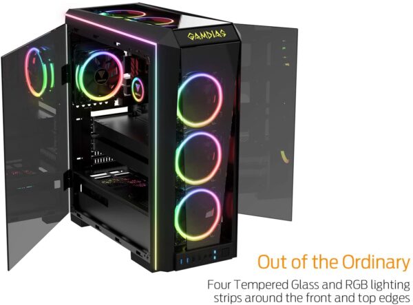 Gamdias-talos-p1a Rgb Computer Case With 1 Year Warranty