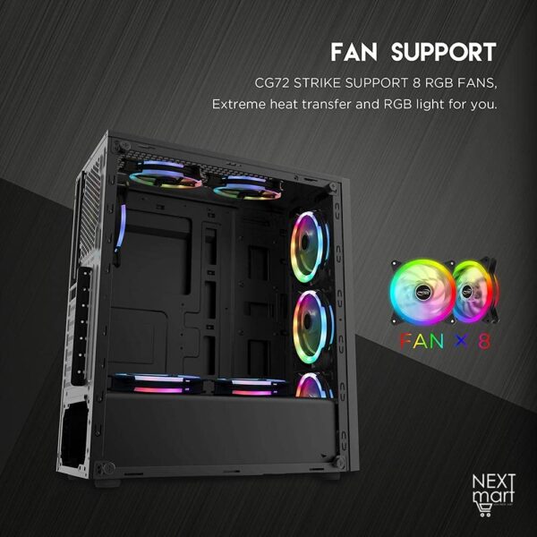 61rz9I2ObyS._AC_SL1000_ Fantech Strike Cg72 Rgb Middle Tower Case-black
