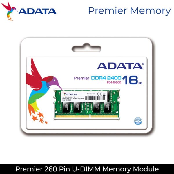 Adata Ddr4, 16gb 2400mhz Notebook Ram 1 Year Warranty