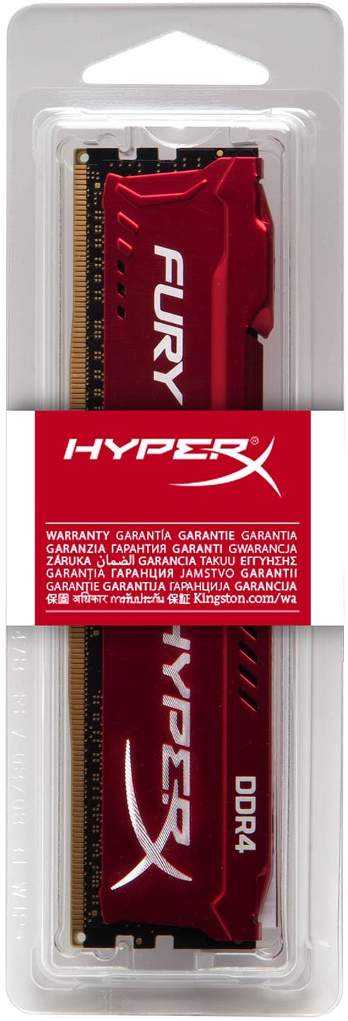 Gaming Desktop Ram 2933 Mhz Heat Sink"hyperx Fury Red 16gb Genuine