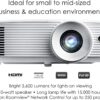 Optoma Projector Wuxga Wu334 3600 Lumens With 15000 Hours Lamp Life