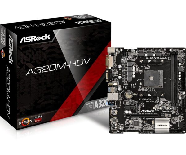 Asrock A320m-hdv R4.0/amd Am4 Socket/ Ram Support :ddr4 3200+(oc)-3yr.