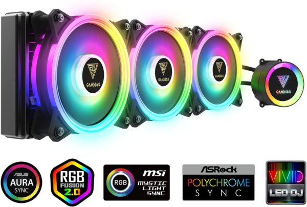 Gamdias Chione P2-360r Liquid Cooler 3 Fan With 2 Years Warranty