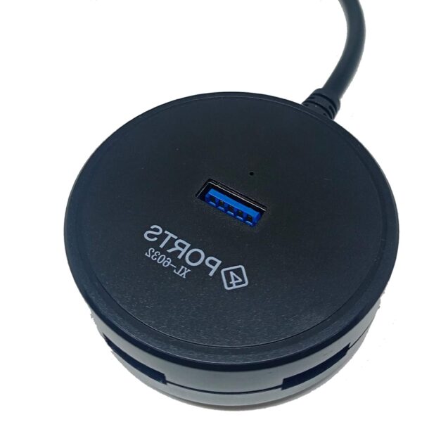 Dtech 4-port Usb 3.0 Hub With 1.2mtr Cable Led Fast Charging /data