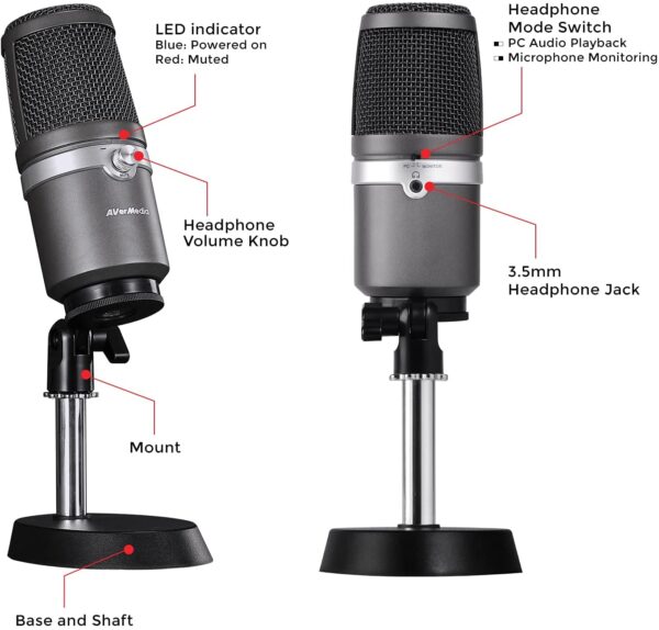 71Wx14d1GlS._AC_SL1500_ Avermedia Usb Multipurpose Microphone, For Recording, Streaming