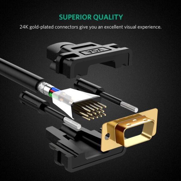 71tGn-5LyBL._AC_SL1001_ Ugreen Vga Svga Hd15 Male To Male Video Coaxial Monitor Cable 10m