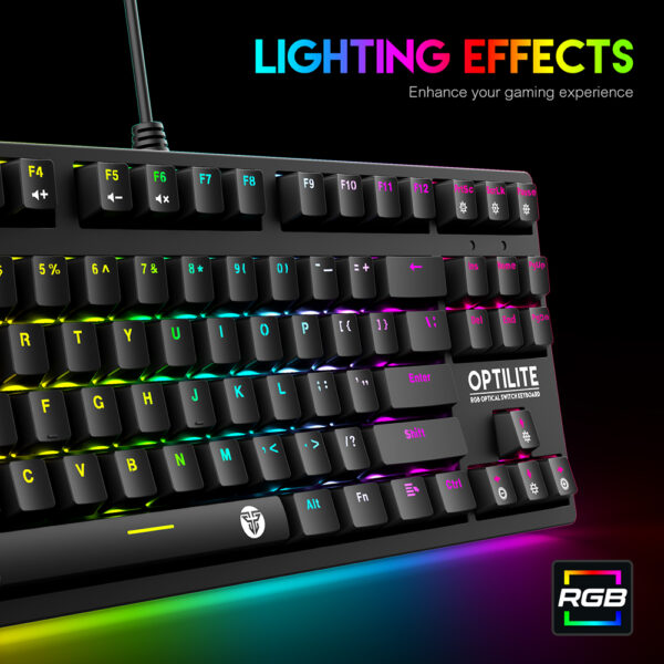 Fantech Mk872 Optilite 87key Black Switch Gaming Keyboard