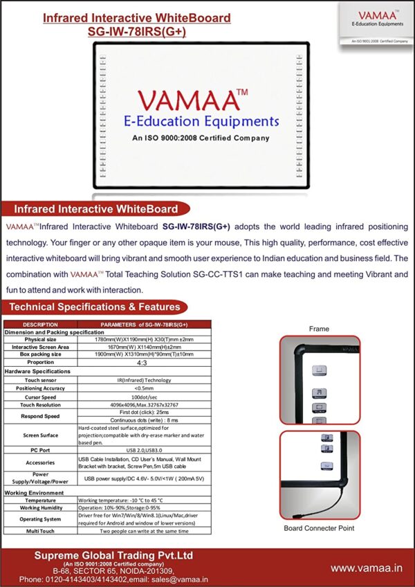 81AjE+4VSdL._SL1500_ Interactive/smart Board Brand: Vgyan Model: Vgiwb8582