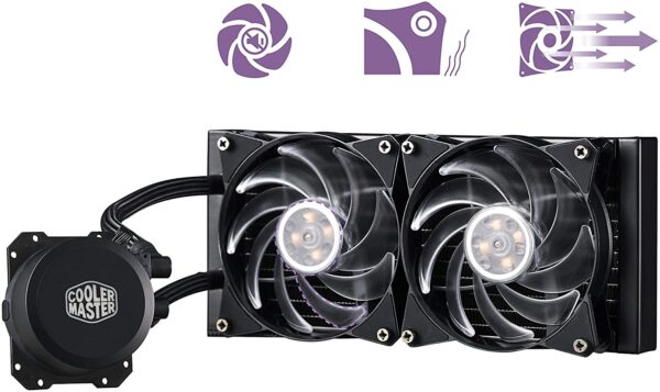 81MGHHJJ7NL._AC_SL1500_ Cooler Master Cpu Fan (cm Master Liquid Lite 240p Rgb Dual Fan)-1yr.wa
