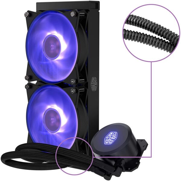 81O48yhluCL._AC_SL1500_ Cooler Master Cpu Fan (cm Master Liquid Lite 240p Rgb Dual Fan)-1yr.wa