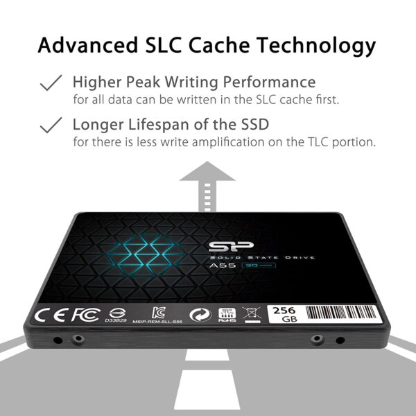 Silicon Power Ssd Model No:a55 For Mac & Windows 256 Gb 1yr. Warranty