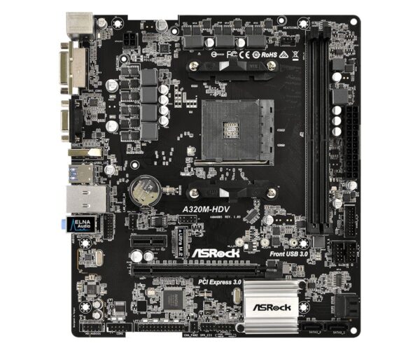 Asrock A320m-hdv R4.0/amd Am4 Socket/ Ram Support :ddr4 3200+(oc)-3yr.