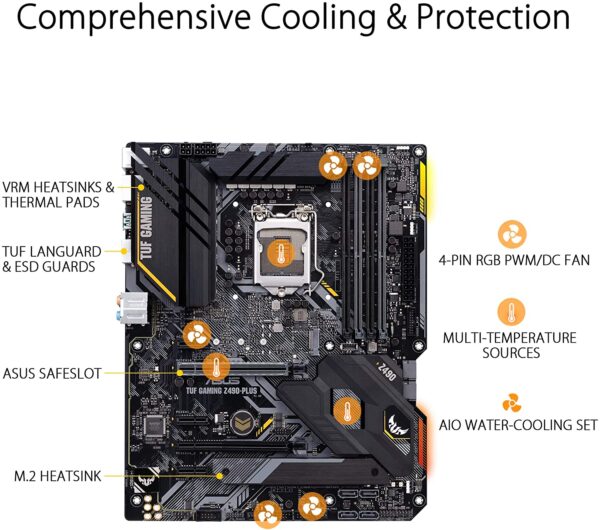 Asus Tuf Gaming Z490-plus,10th, Wifi, Atx Gaming, M.2, 18m Wrnty
