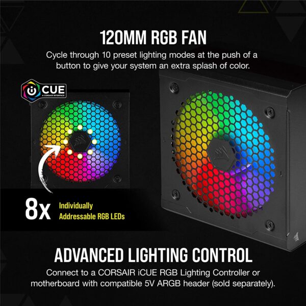 Corsair Power Supply Cx550f Rgb Fully Modular 120mm Rgb