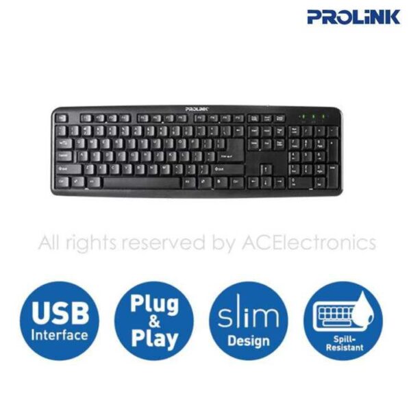 Prolink Pkcm2005n Usb Multimedia Keyboard Nepali With 1yr. Warranty