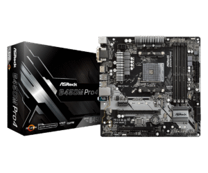 B450M Pro4(L1) Asrock Motherboard Model No: B450m Pro4-f With 3 Years Warranty