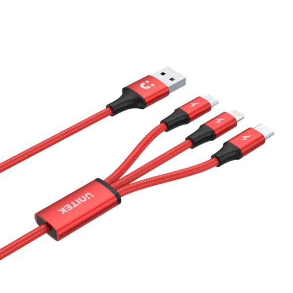 Unitek 3-in-1 Usb Charging Cable (type-c / Micro Usb / Lightning)