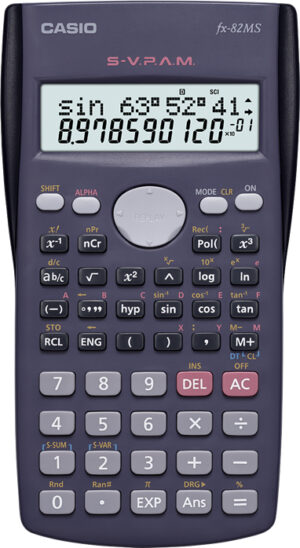 LA.CA.202962 Casio Fx-82ms Bk Genuine Calculator With 1 Yr. Warranty