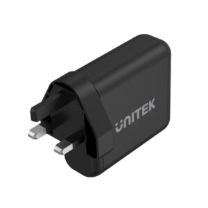 Unitek 60w Usb-c Pd 3-port Wall Charger Uk Type Model: P1103a Black
