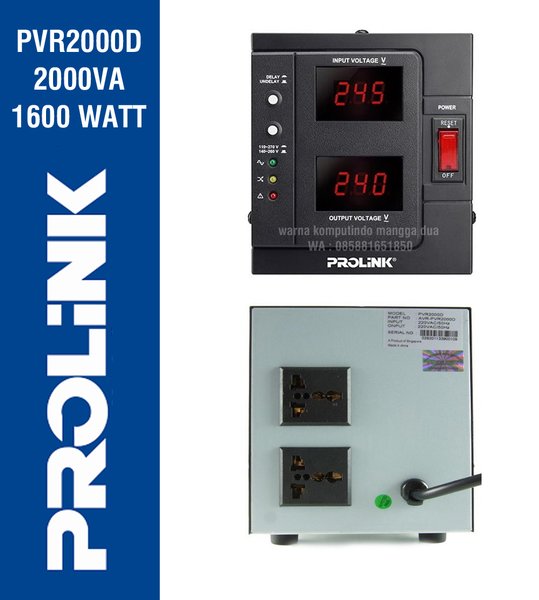 Prolink Pvr2000d Auto Voltage Regulator 2000va