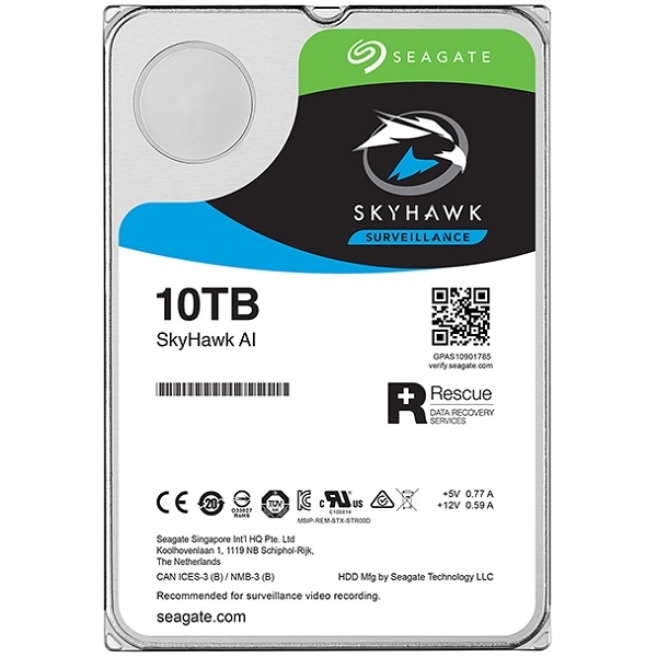 Seagate Skyhawk Servillance Hard Disk Part No.st10000ve0008 10tb